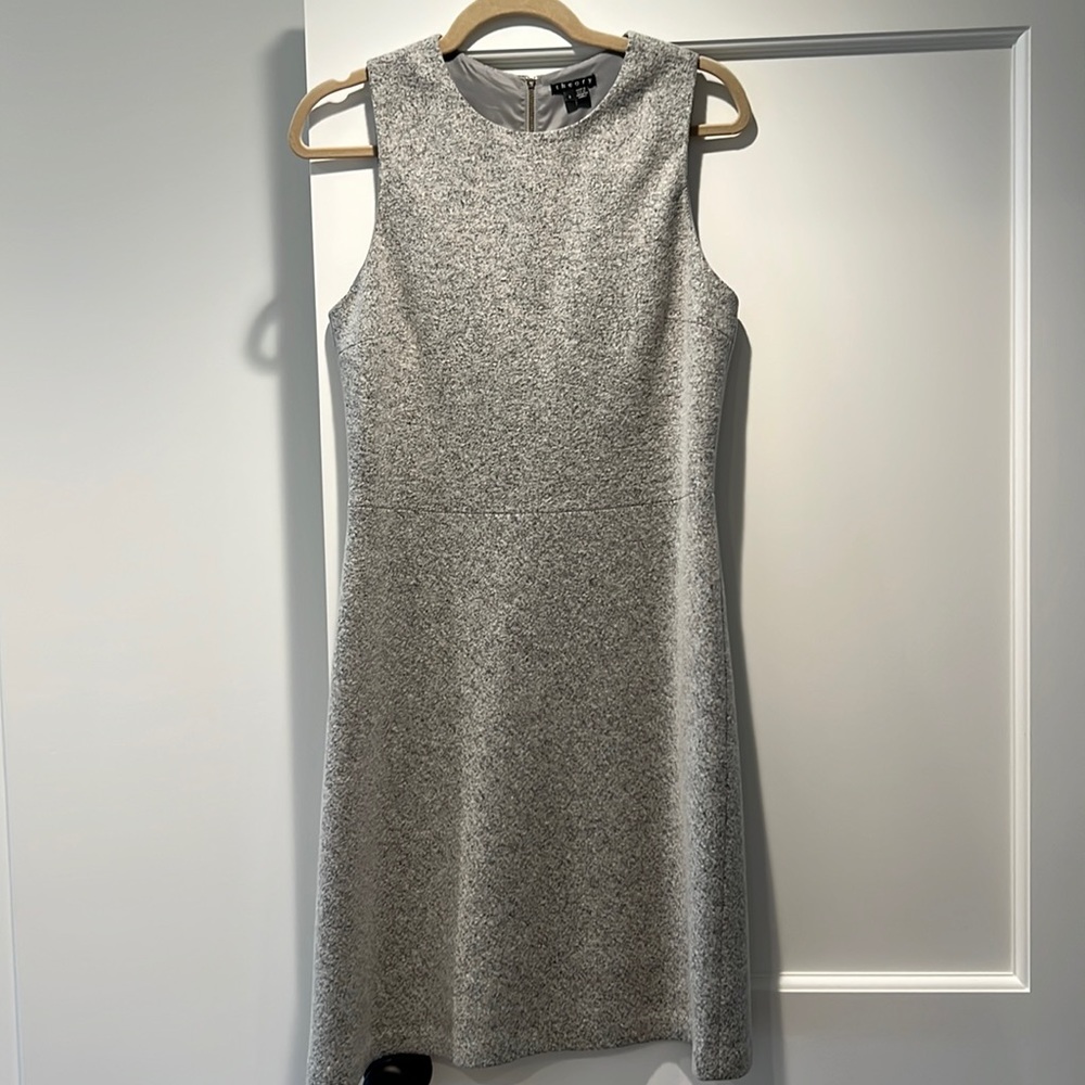 Theory Gray Wool Dress